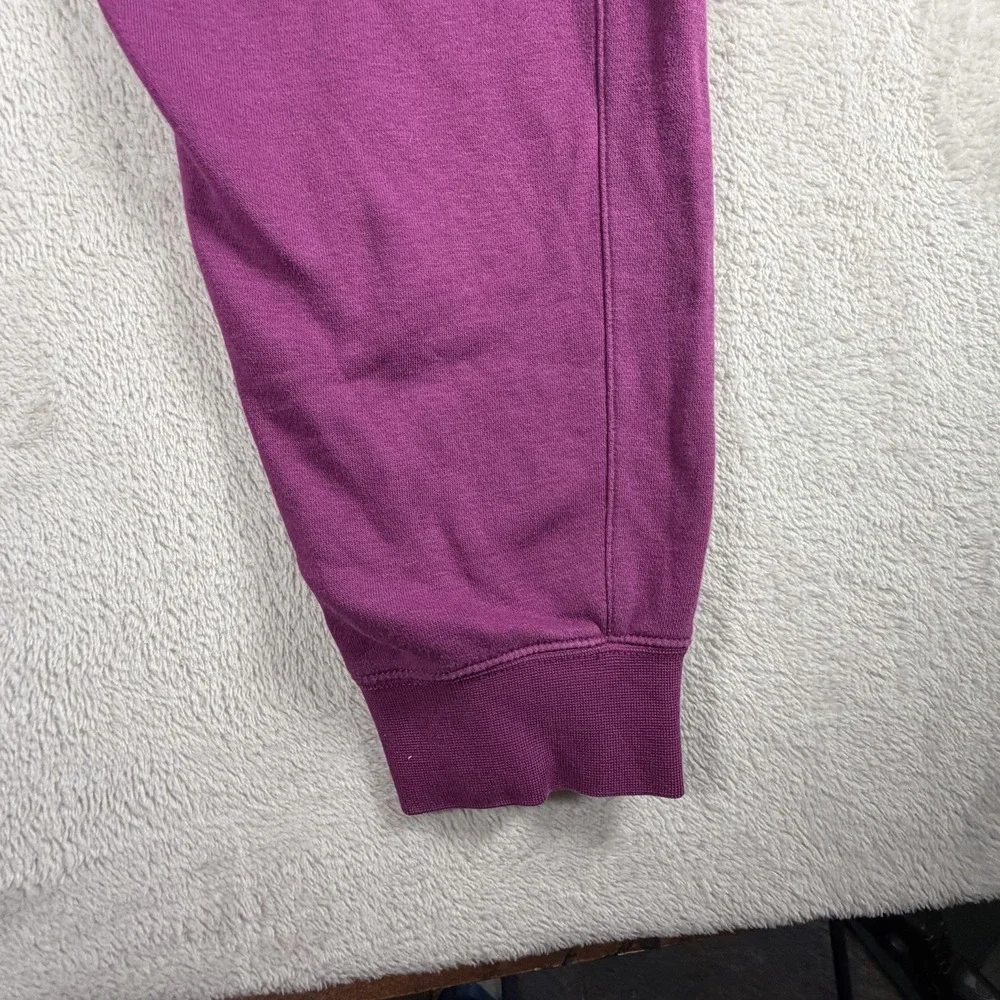Nike Womens Fleece Jogger Sweatpants Purple Magenta Embroidered Logo‎ Size Large